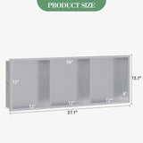 Garvee Nicchia Doccia in Acciaio Inossidabile 30,5x91,4 cm, 3 Ripiani, Montaggio Incassato, Per Bagno e Cucina, Rivestimento Impermeabile, Design Moderno - Spazzolato