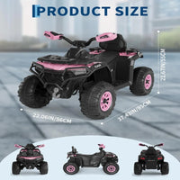 Quad elettrico per bambini Garvee 12V rosa con telecomando, musica a LED per guida fuoristrada, dai 3 anni in su