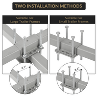 Guida per Rimorchi Garvee 2 pezzi in acciaio inossidabile da 60" con imbottitura in moquette, regolabile, resistente alla corrosione, per barche da sci e da pesca