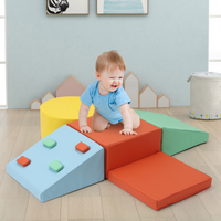 Garvee Set di 5 blocchi di arrampicata in schiuma per bambini piccoli, parco giochi al coperto, giocattolo da arrampicata per bambini, impermeabile, antiscivolo, leggero