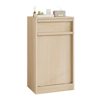 Pattumiera Garvee con funzione di inclinazione, a prova di animali domestici, salvaspazio, in legno, indipendente, robusta, per cucina e soggiorno, 10 galloni