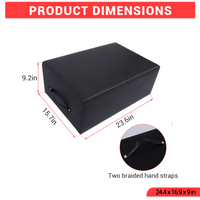 Garvee Pilates Seat Box per Reformer, pieghevole e antiscivolo, robusto, nero, per home studio e yoga, portatile, 24,4x16,9x9 pollici