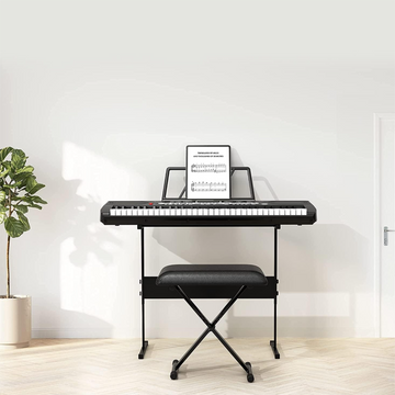 Tastiera pianoforte Garvee Kids a 61 tasti con borsa, microfono, cuffie per principianti, portatile per uso domestico, nero