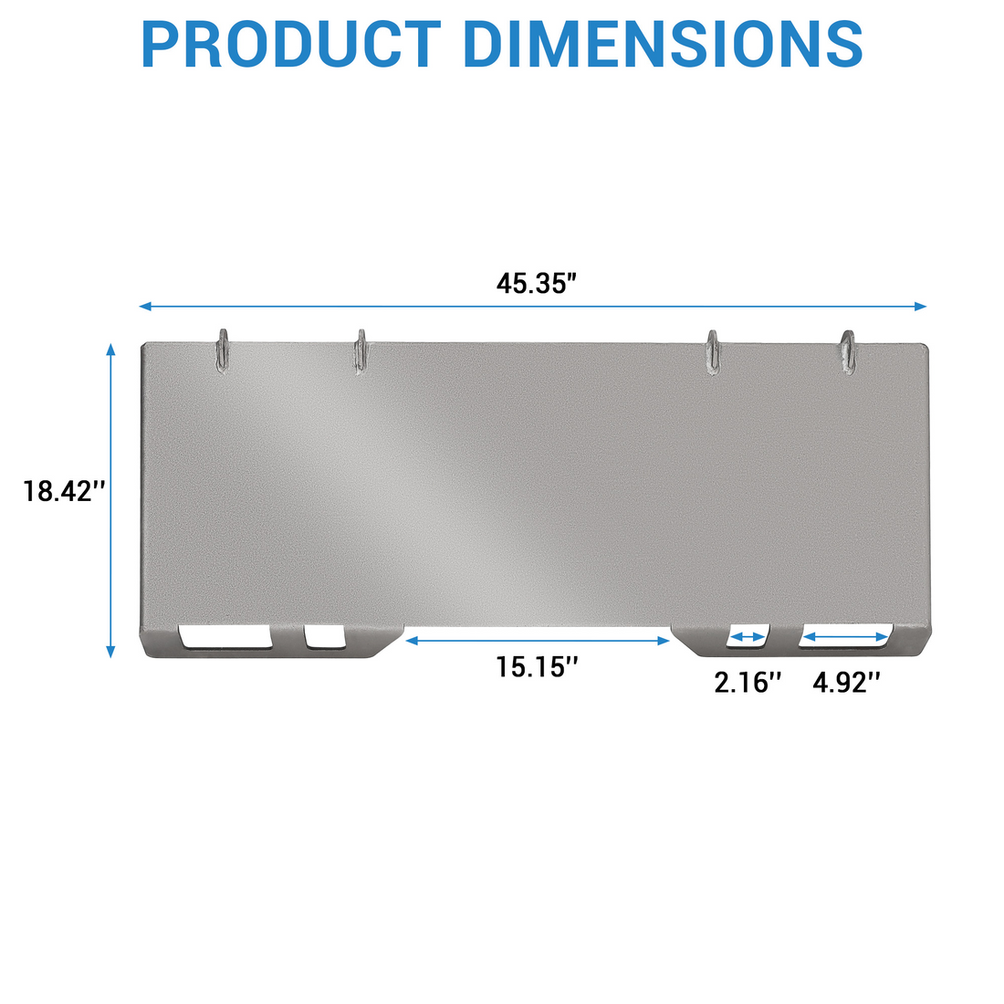 Piastra di montaggio per minipale Garvee da 1/4 di pollice, piastra di attacco rapido universale in acciaio, robusta e versatile per trattori e lavori agricoli