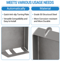 Piastra di montaggio per minipale Garvee da 3/8 pollici, attacco rapido universale, piastra in acciaio resistente per trattori e minipale, robusta e versatile