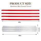 Garvee Bull Float Magnesio 122x20 cm - 4 Manici Regolabili, Lega Alluminio Resistente - Kit Finitura Calcestruzzo Edilizia