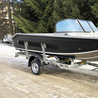 Guida per Rimorchi Garvee 2 pezzi in acciaio inossidabile da 60" con imbottitura in moquette, regolabile, resistente alla corrosione, per barche da sci e da pesca