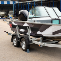 Guida per Rimorchi Garvee 2 pezzi in acciaio inossidabile da 60" con imbottitura in moquette, regolabile, resistente alla corrosione, per barche da sci e da pesca