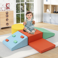 Garvee Set di 5 blocchi di arrampicata in schiuma per bambini piccoli, parco giochi al coperto, giocattolo da arrampicata per bambini, impermeabile, antiscivolo, leggero