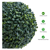 Garvee Set di 2 alberi artificiali in bosso da 24 pollici, malleabili e versatili, per decorazioni interne ed esterne, verde, plastica