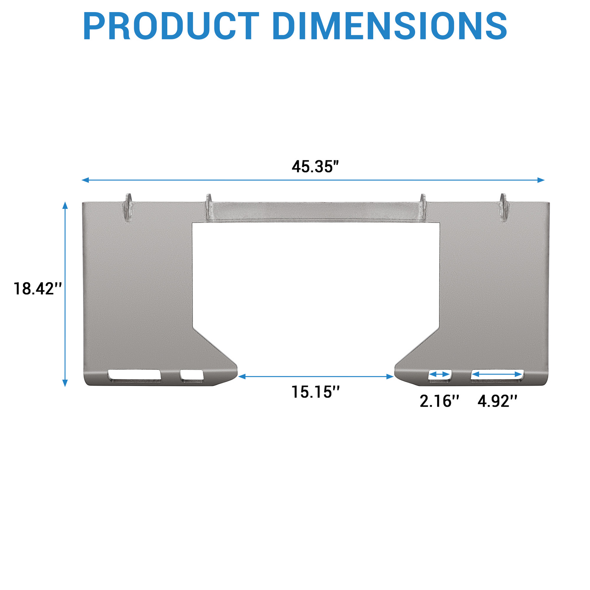 Piastra di montaggio per minipale Garvee da 3/8 pollici, attacco rapido universale, piastra in acciaio resistente per trattori e minipale, robusta e versatile