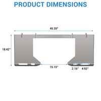 Piastra di montaggio per minipale Garvee da 3/8 pollici, attacco rapido universale, piastra in acciaio resistente per trattori e minipale, robusta e versatile