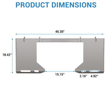 Piastra di montaggio per minipale Garvee da 3/8 pollici, attacco rapido universale, piastra in acciaio resistente per trattori e minipale, robusta e versatile