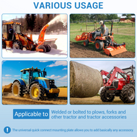 Piastra di montaggio per minipale Garvee da 3/8 pollici, attacco rapido universale, piastra in acciaio resistente per trattori e minipale, robusta e versatile