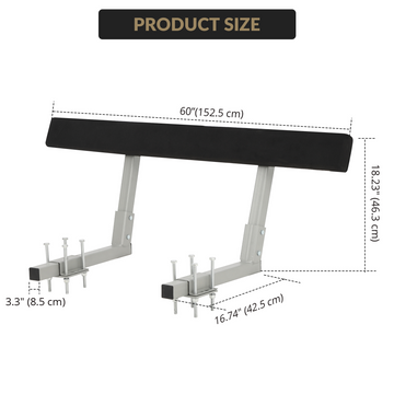 Guida per Rimorchi Garvee 2 pezzi in acciaio inossidabile da 60" con imbottitura in moquette, regolabile, resistente alla corrosione, per barche da sci e da pesca