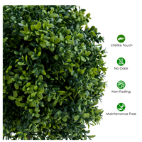 Set di 2 alberi artificiali in bosso topiato Garvee, altezza 20", resistenti alle intemperie, in plastica, verdi, per interni e giardino