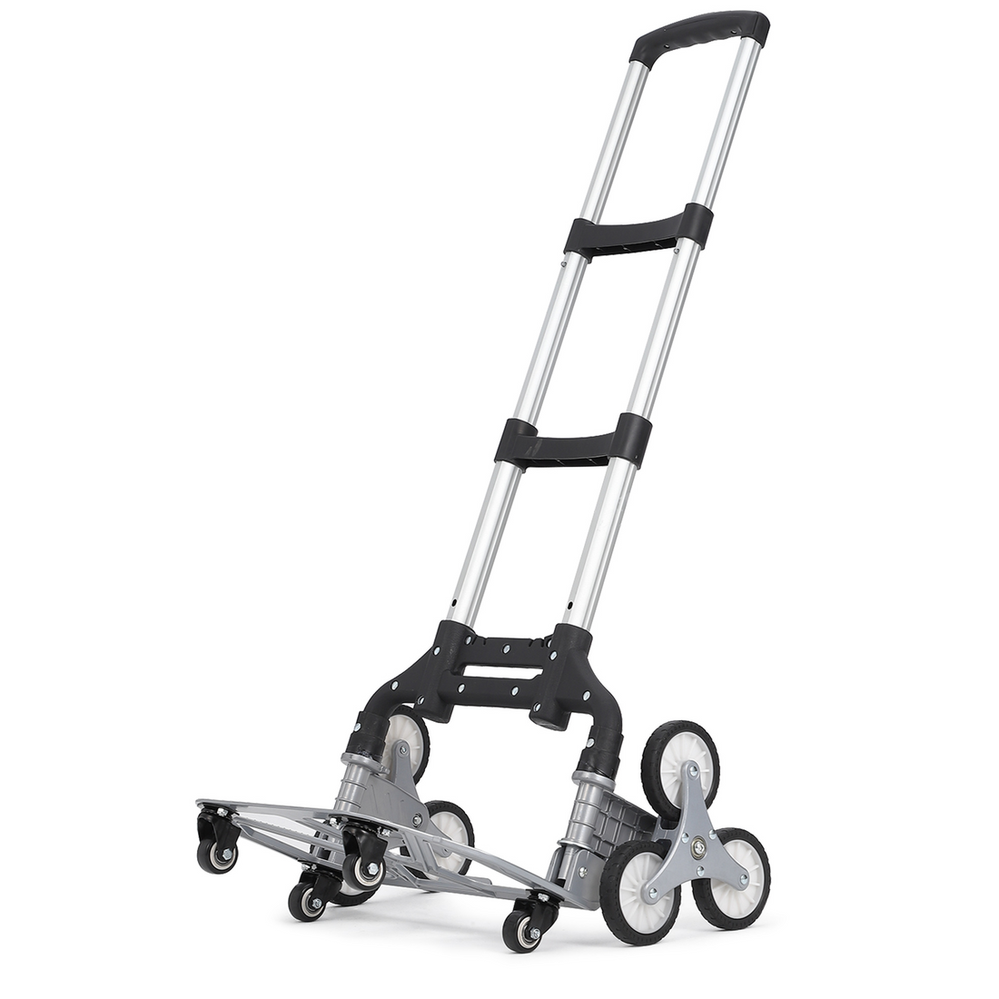 Carrello Saliscale Pieghevole Garvee 180 kg per Festa del Papà - Ruote Triangolari Alluminio, Maniglia Telescopica, 4 Ruote Universali