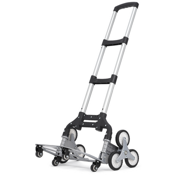 Carrello Saliscale Pieghevole Garvee 180 kg per Festa del Papà - Ruote Triangolari Alluminio, Maniglia Telescopica, 4 Ruote Universali