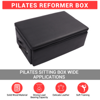 Garvee Pilates Seat Box pieghevole, nero, robusto, portatile, per home studio e fitness, 24,4"x16,9"x9"