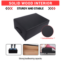 Garvee Pilates Seat Box per Reformer, pieghevole e antiscivolo, robusto, nero, per home studio e yoga, portatile, 24,4x16,9x9 pollici