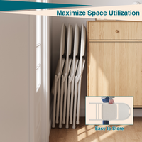 Garvee Set di 2 pieghevoli con rivestimento in tessuto di lino, struttura in metallo, ergonomiche, impilabili per ufficio e uso esterno, beige