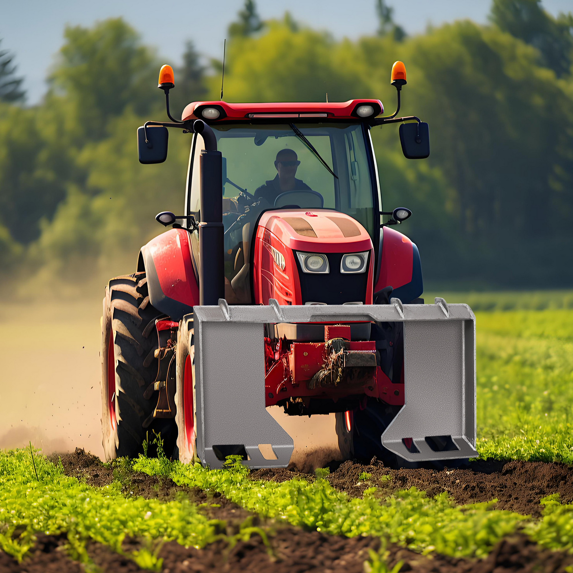 Piastra di montaggio per minipale Garvee da 3/8 pollici, attacco rapido universale, piastra in acciaio resistente per trattori e minipale, robusta e versatile