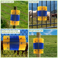 Spazzola per graffiare animali Garvee 2 pezzi per bovini, cavalli, capre - setole in nylon, montaggio flessibile, estensibile, fattoria e pascolo, versatile