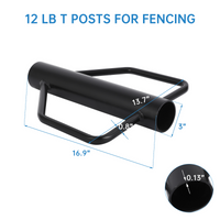 Garvee 12 LB T-Post Driver Attrezzo portatile in metallo con impugnatura ergonomica in acciaio resistente per segnaletica di recinzione da giardino