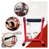 Stand per Squat Bulgaro Garvee Regolabile in Acciaio Nero - Ideale per Festa del Papà, Allenamento Gambe Casa e Palestra